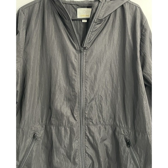 Offline by Aerie Nylon Windbreaker Jacket | Black small - Picture 2 of 8